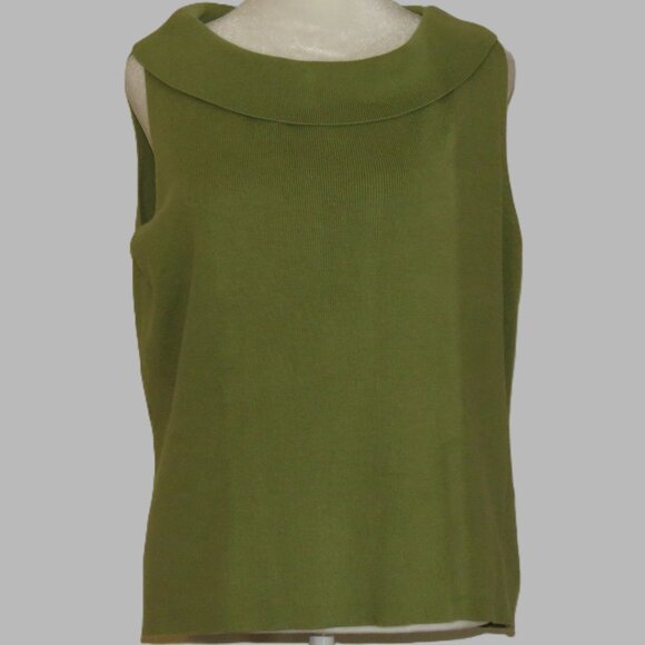 Chistopher & Banks Women's Sleeveless Sweater Blouse Size L (C341) - Picture 2 of 6